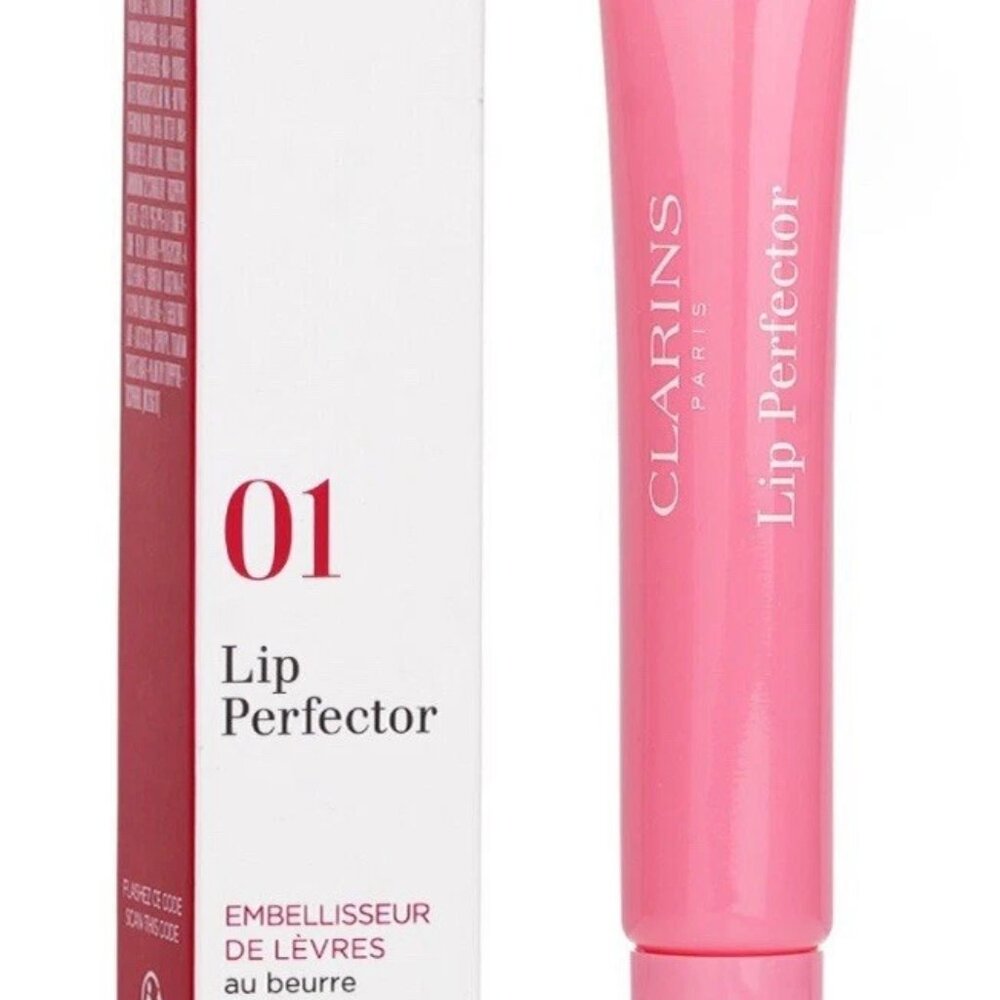 Clarins Natural Lip Perfector 01 Rose Shimmer   It’s Full Size 12ml/0.35 oz. New